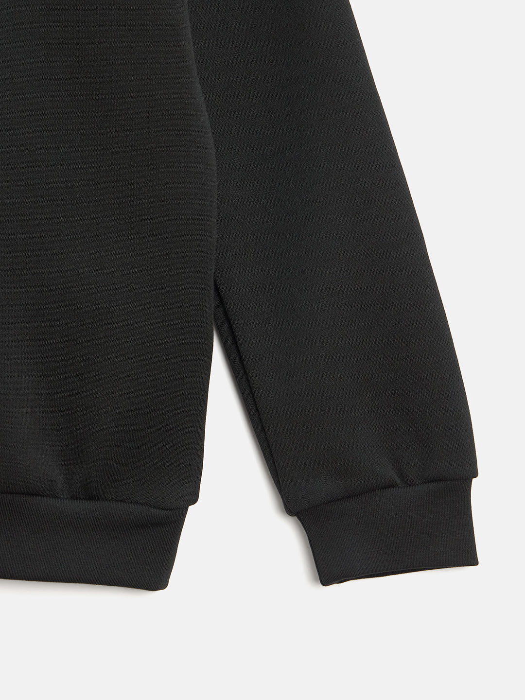 Antony Morato Boys Black Printed Round Neck Full Sleeves Sweatshirt