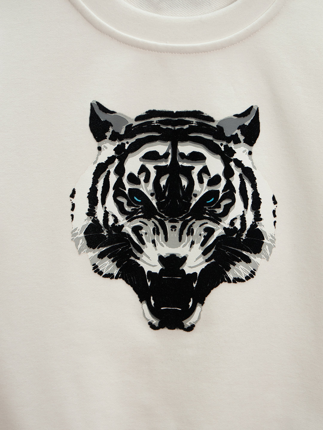 Antony Morato Boys White Printed Round Neck Full Sleeves Sweatshirt
