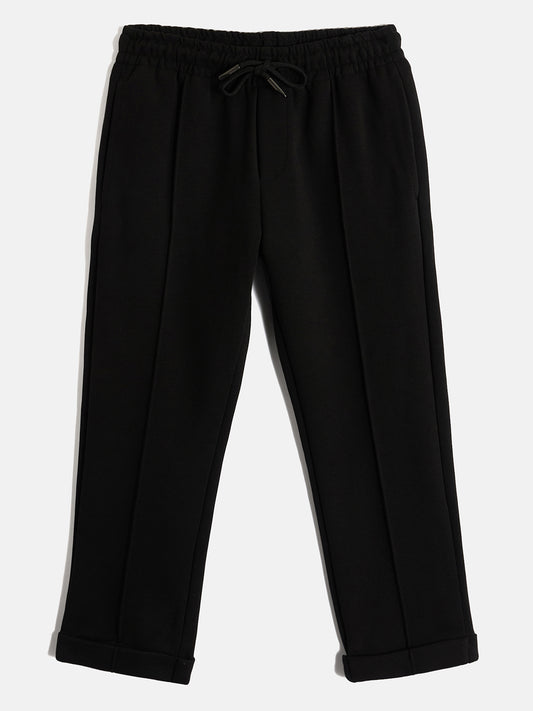 Antony Morato Boys Black Solid Slim Fit Sweatpant
