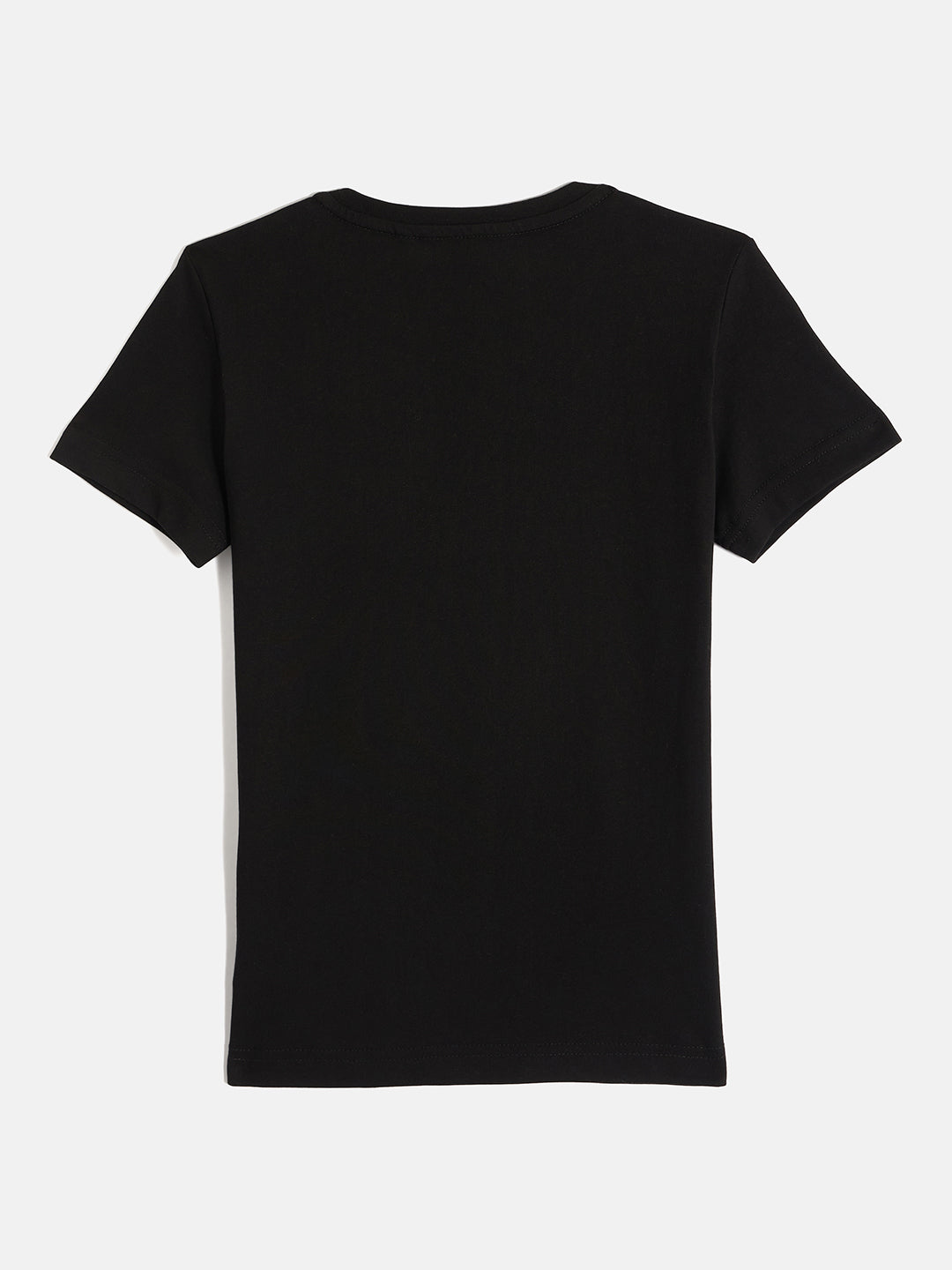 Antony Morato Boys Black Printed Round Neck Short Sleeves Tshirt