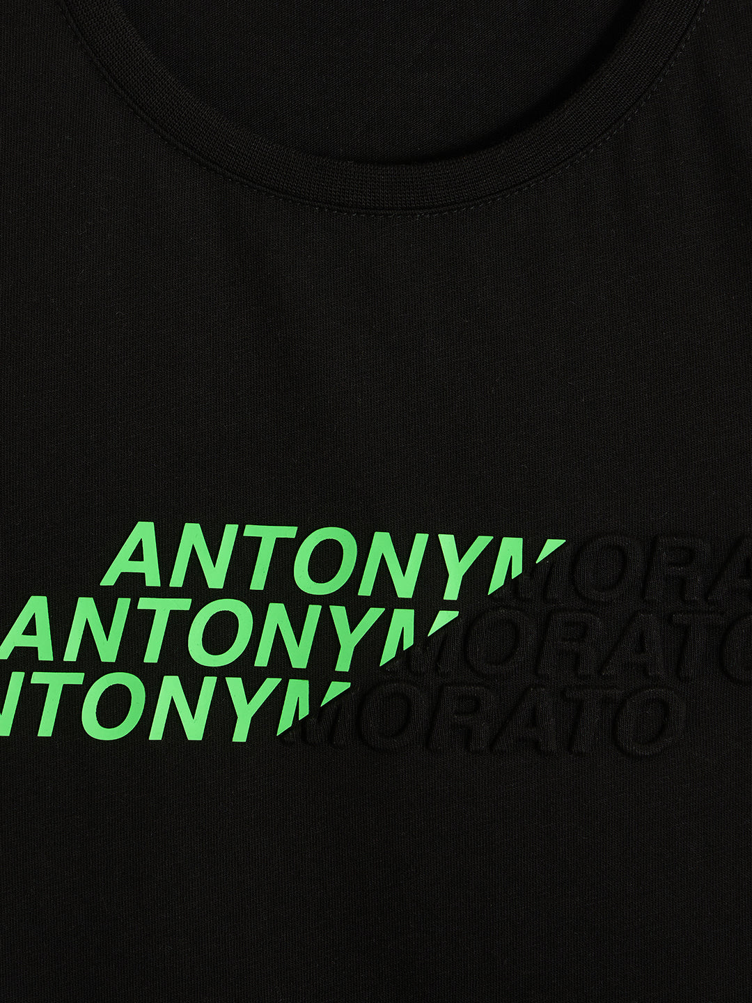 Antony Morato Boys Black Printed Round Neck Short Sleeves Tshirt