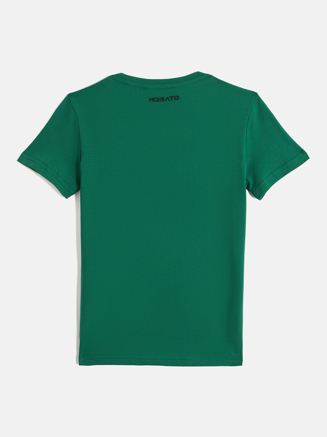 Antony Morato Boys Green Printed Round Neck Short Sleeves Tshirt