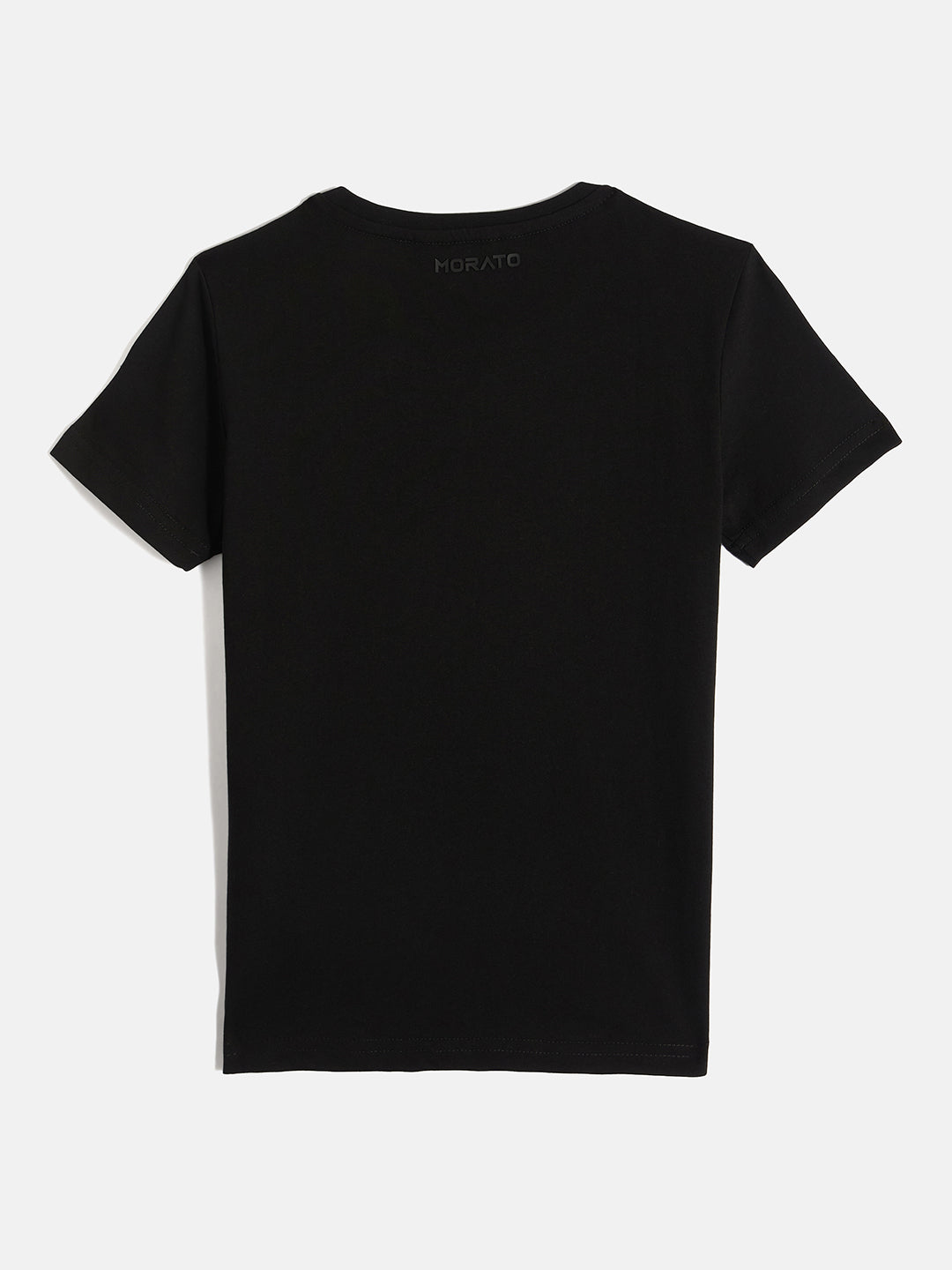 Antony Morato Boys Black Printed Round Neck Short Sleeves Tshirt