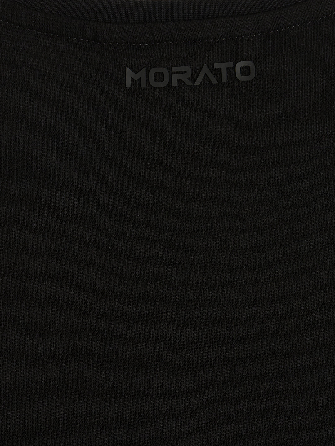 Antony Morato Boys Black Printed Round Neck Short Sleeves Tshirt