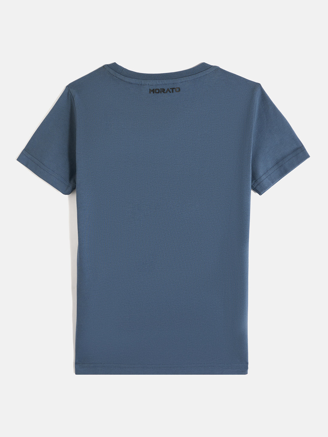 Antony Morato Boys Blue Printed Round Neck Short Sleeves Tshirt