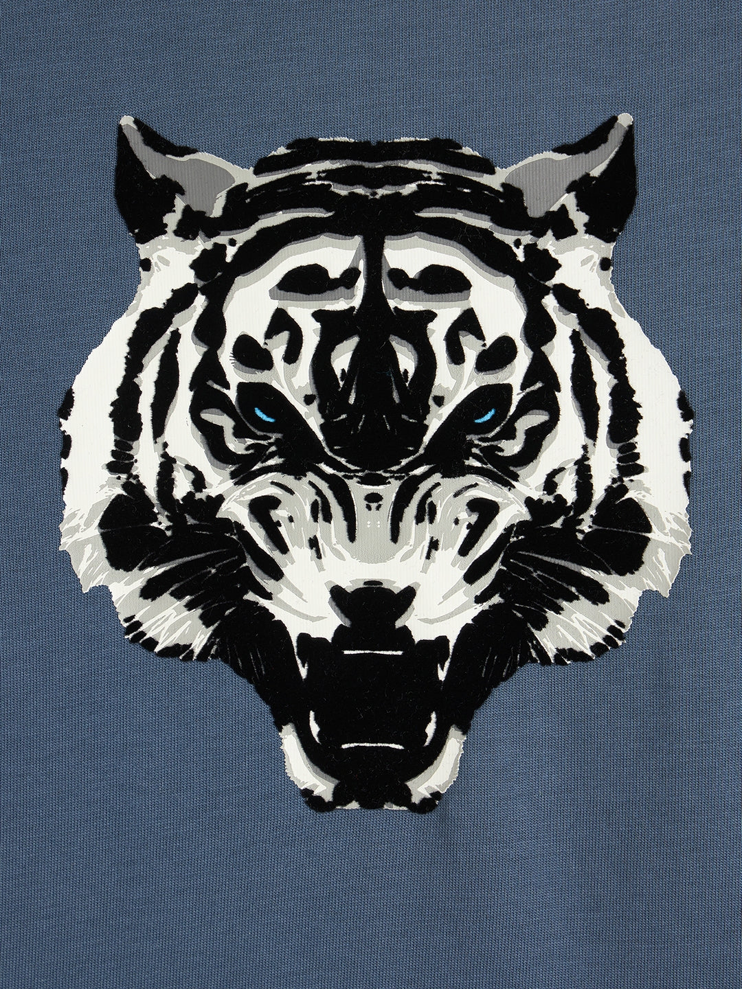 Antony Morato Boys Blue Printed Round Neck Short Sleeves Tshirt