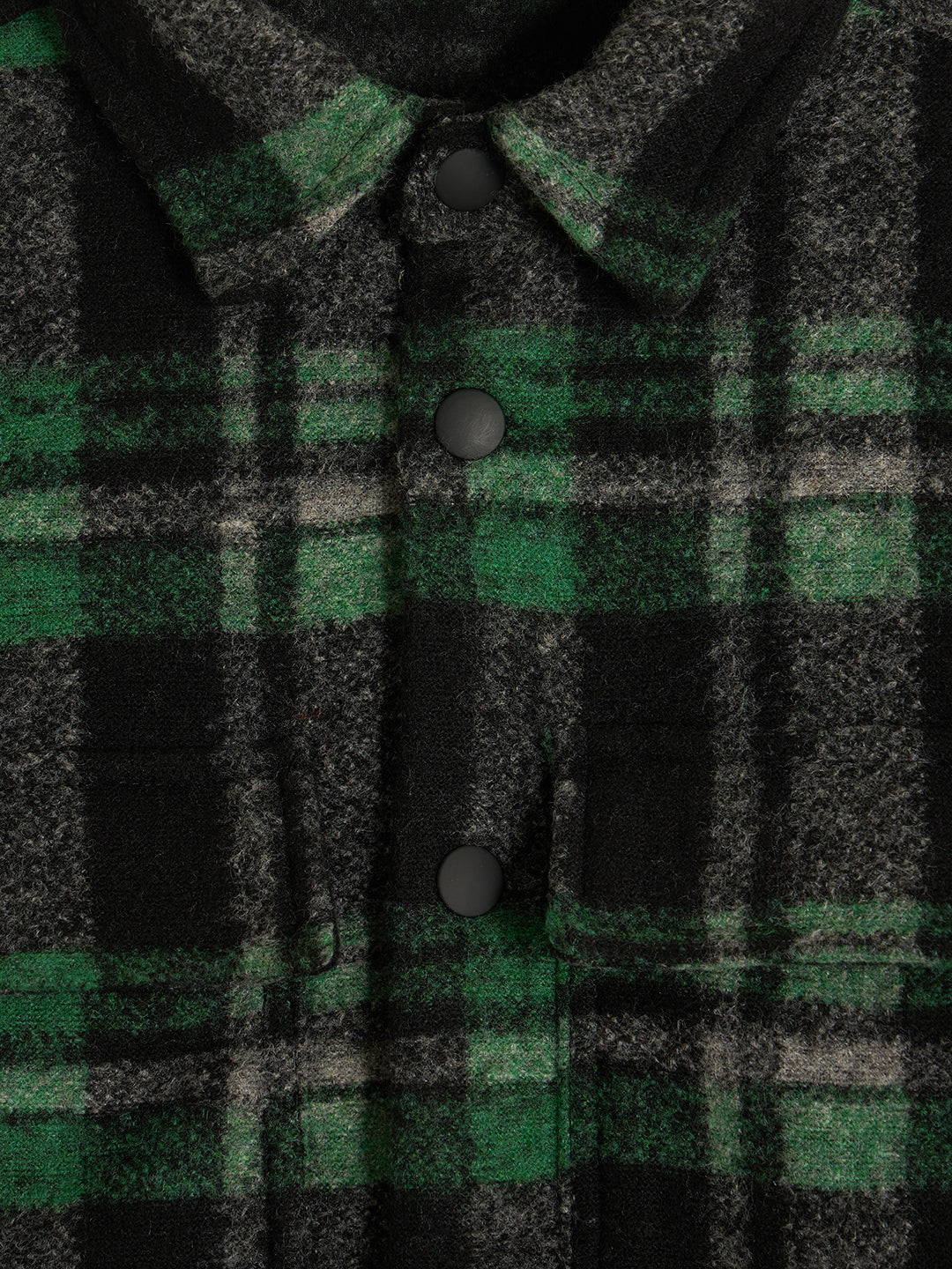 Antony Morato Boys Green Checked Spread Collar Full Sleeves Shirt