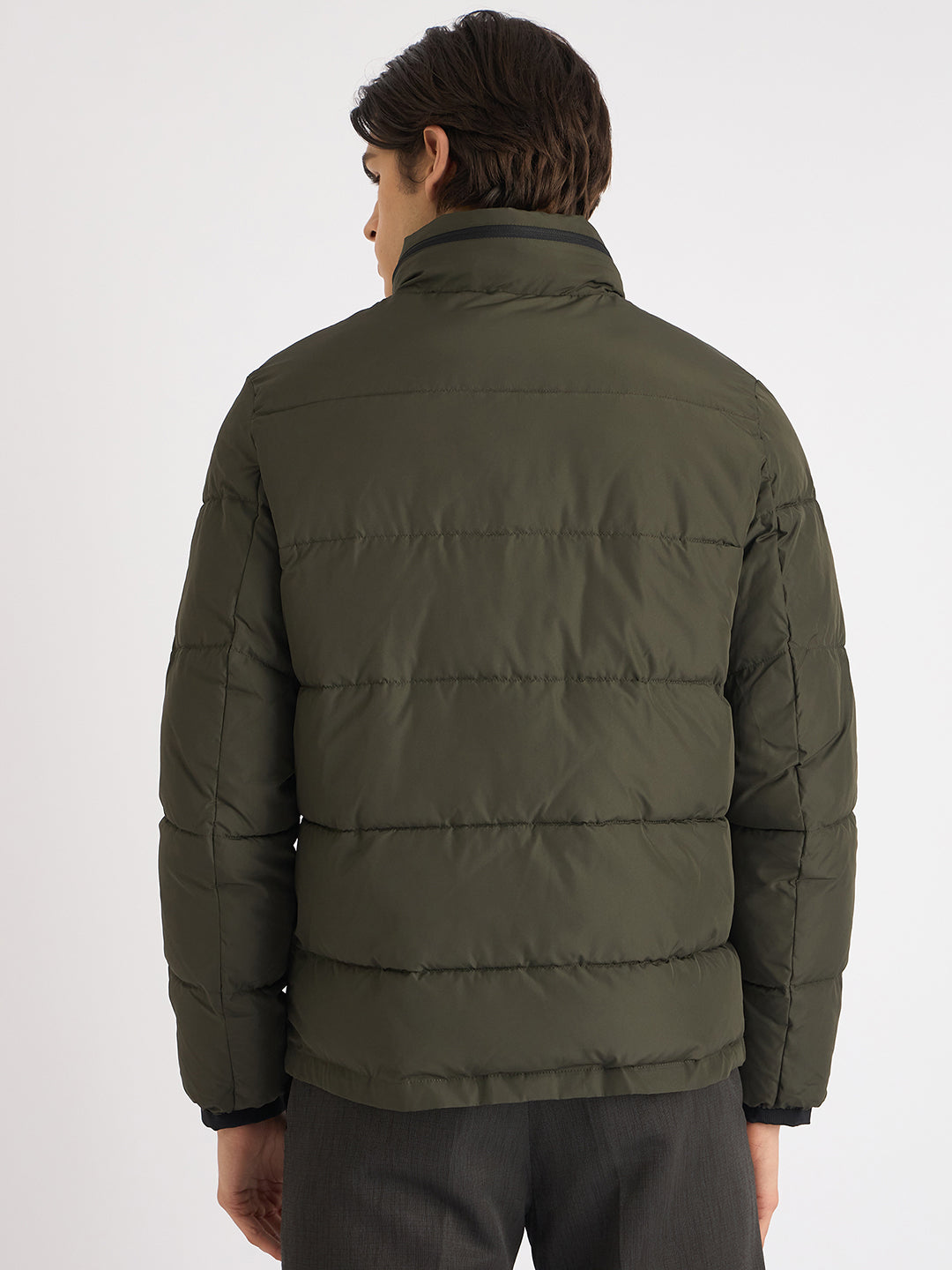 Antony Morato Men Green Solid Hooded Full Sleeves Puffer Jacket