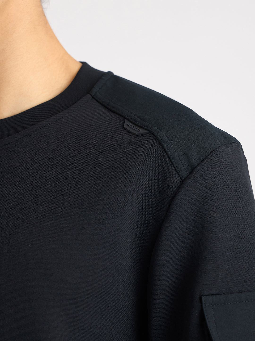 Antony Morato Men Blue Solid Round Neck Full Sleeves Sweatshirt