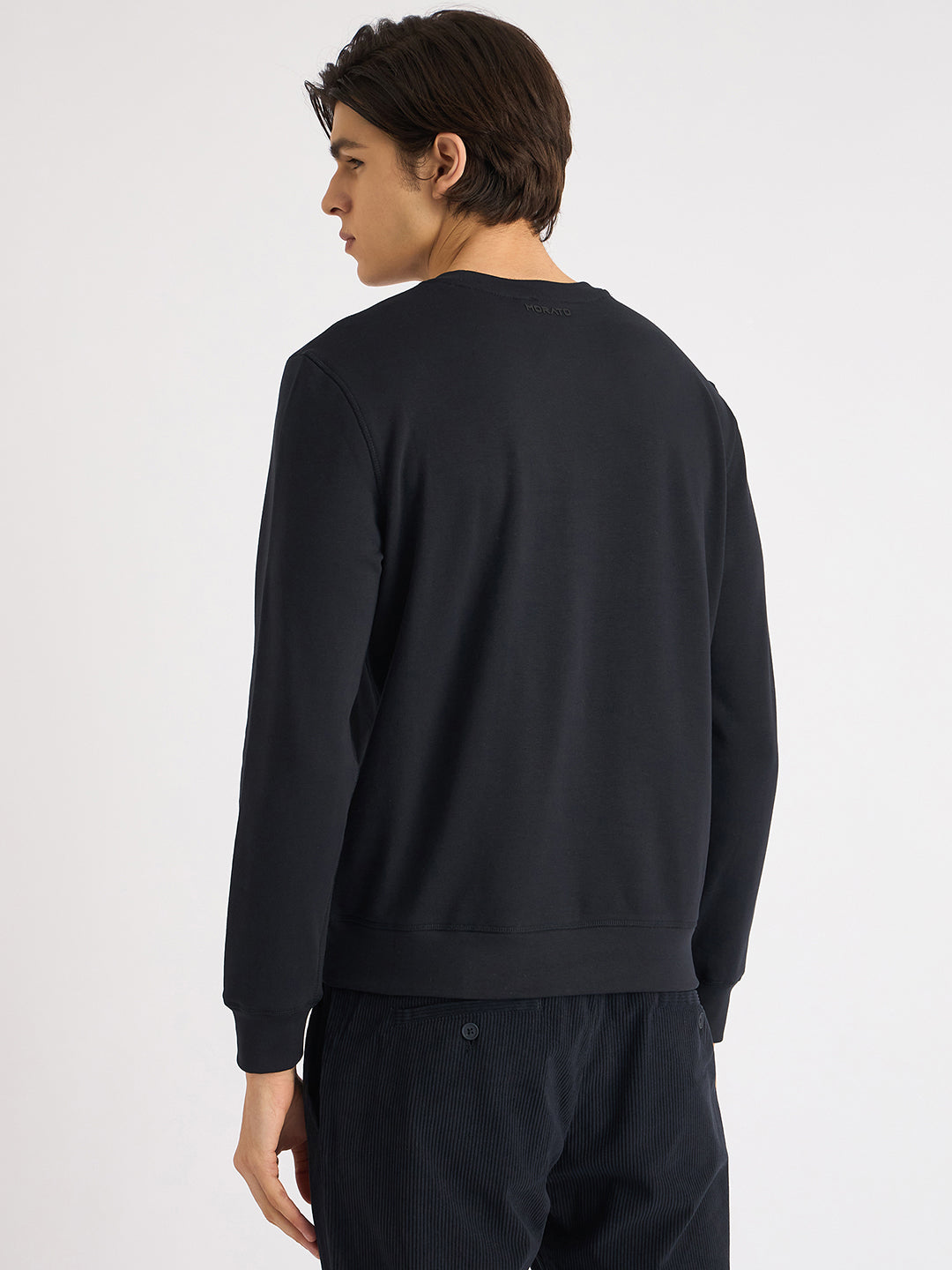 Antony Morato Men Blue Printed Round Neck Full Sleeves Sweatshirt