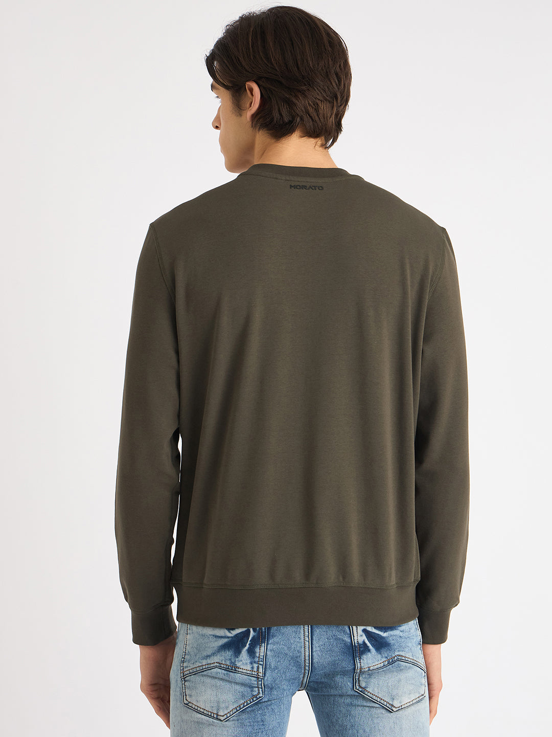 Antony Morato Men Green Printed Round Neck Full Sleeves Sweatshirt