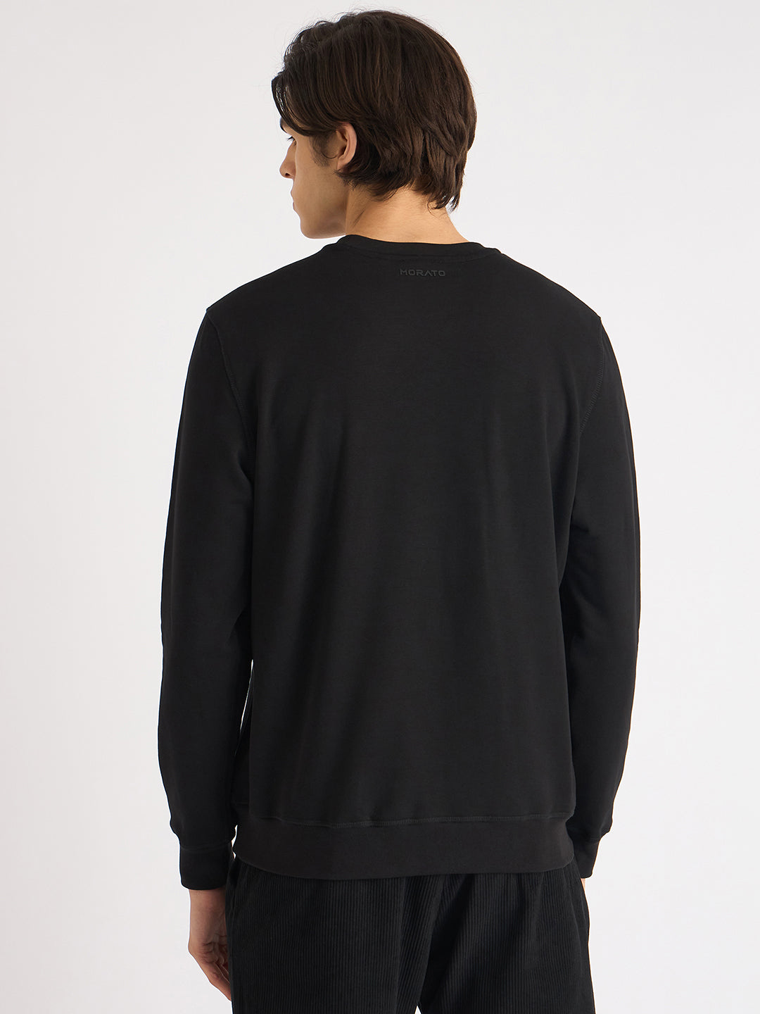 Antony Morato Men Black Printed Round Neck Full Sleeves Sweatshirt