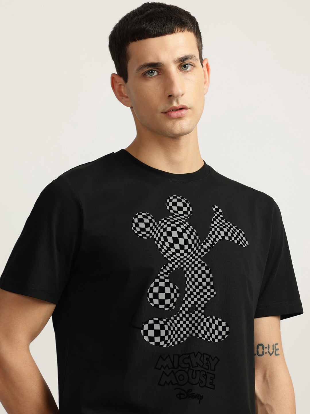 Antony Morato Men Black Printed Round Neck Short Sleeves Tshirt