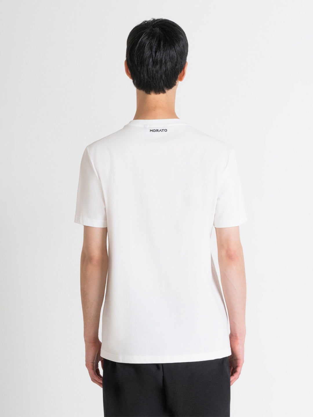 Antony Morato Men White Printed Round Neck Short Sleeves Tshirt