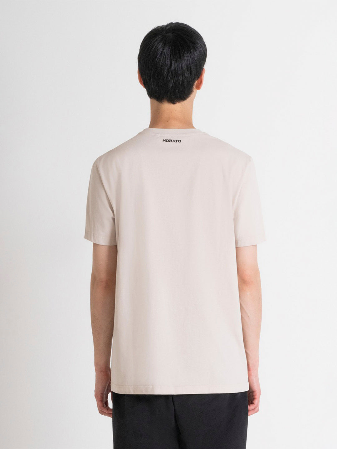 Antony Morato Men Beige Printed Round Neck Short Sleeves Tshirt