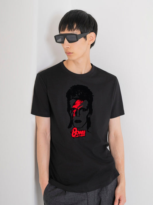 Antony Morato Men Black Printed Round Neck Short Sleeves Tshirt