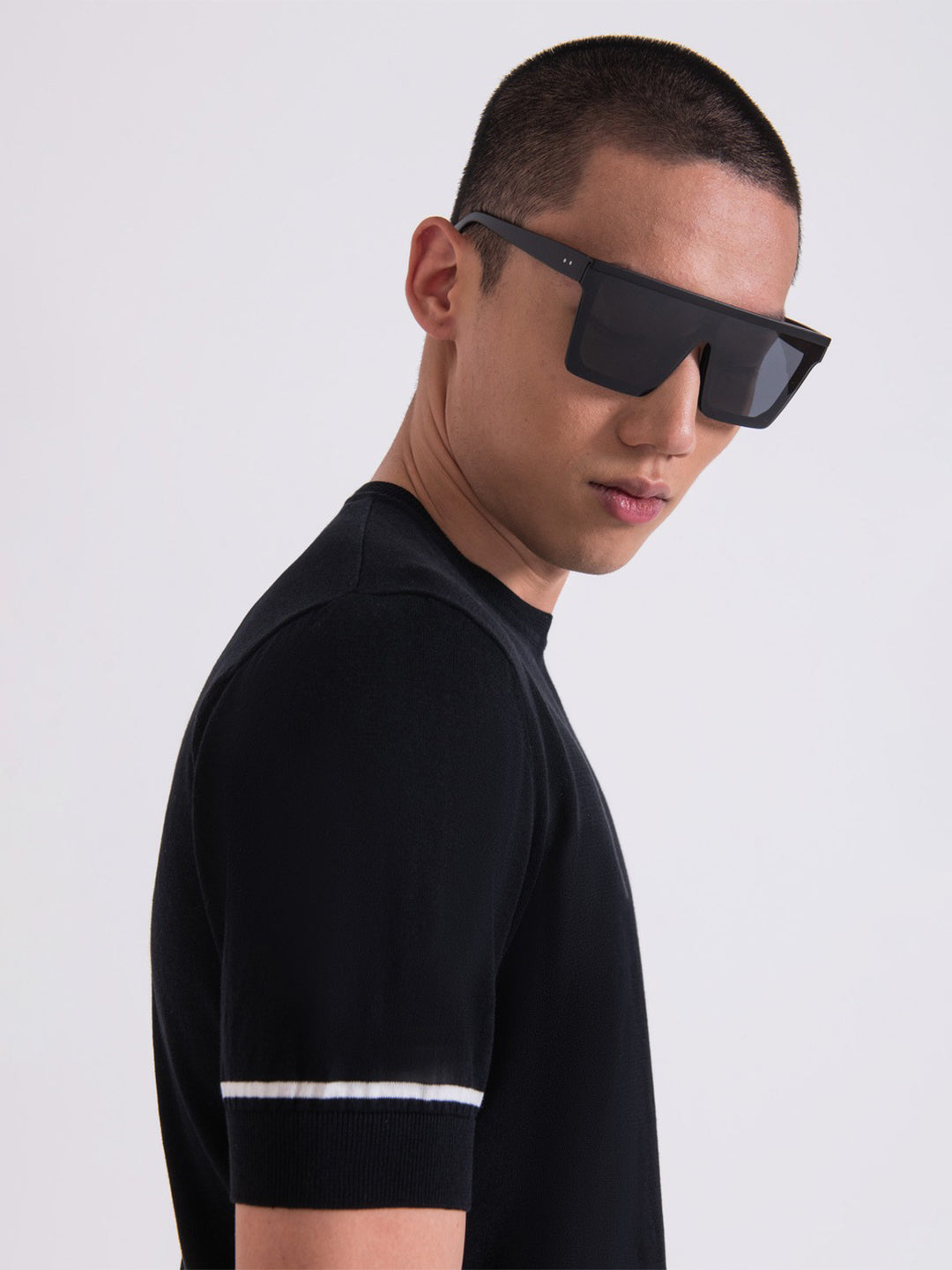 Antony Morato Men Black Solid Round Neck Short Sleeves Tshirt