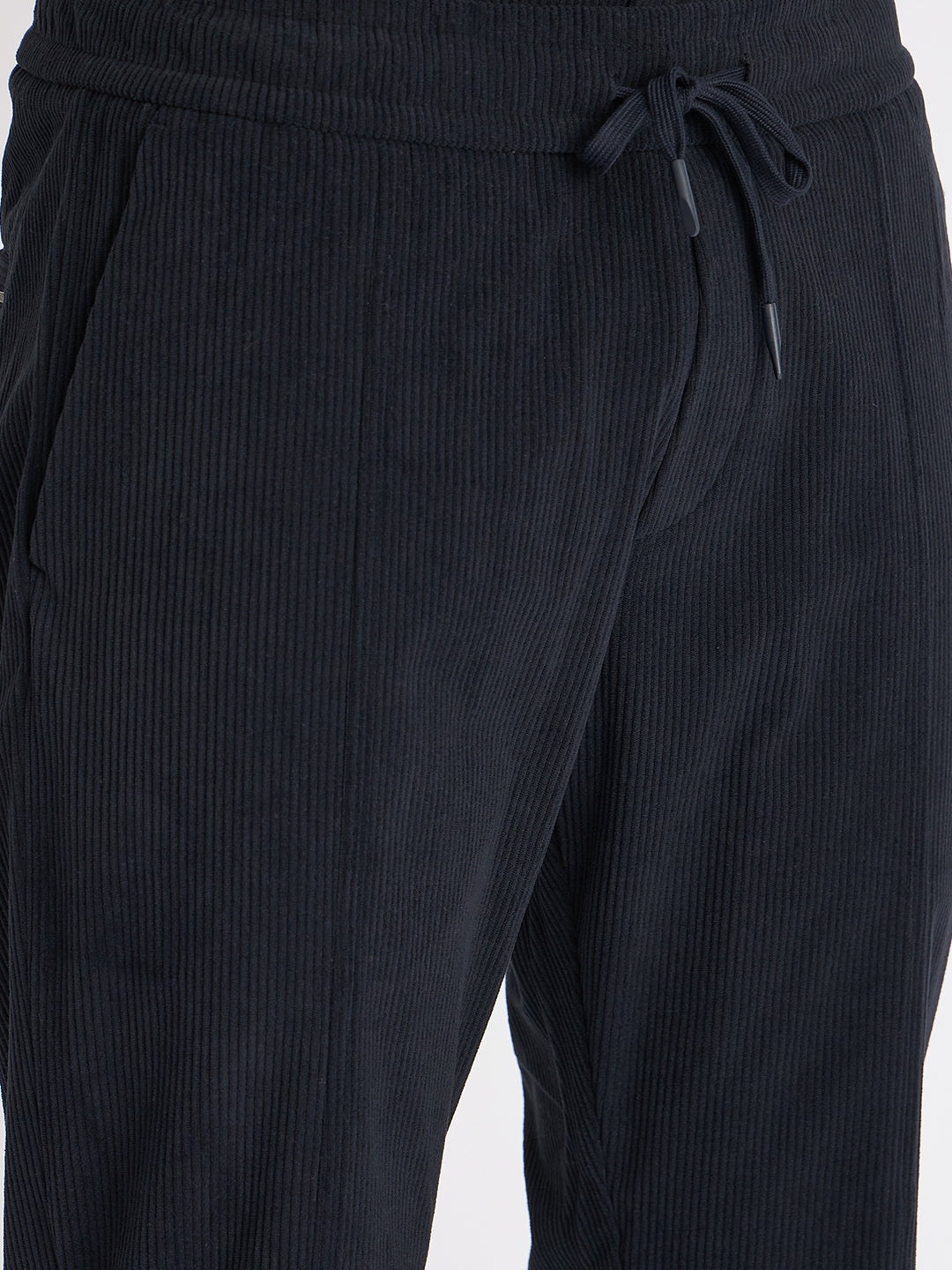 Antony Morato Men Blue Solid Slim Fit Corduroy Trouser