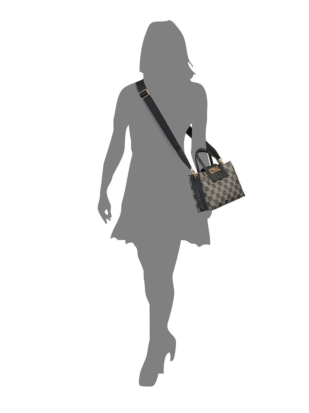 Dkny Women Black Printed Crossbody Bags