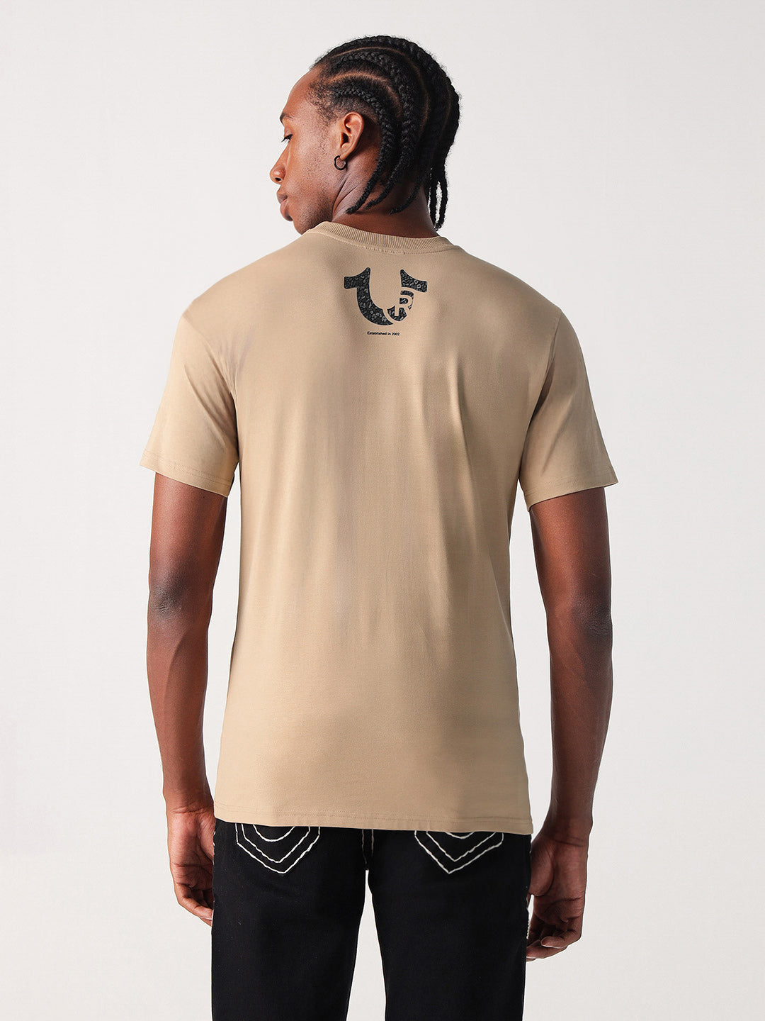 True Religion Men Printed Round Neck Short Sleeves T-Shirt