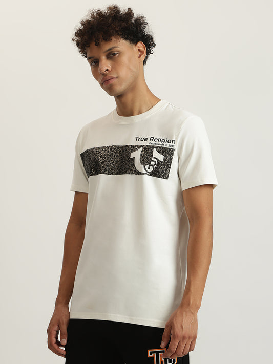 True Religion Men Printed Round Neck Short Sleeves T-Shirt