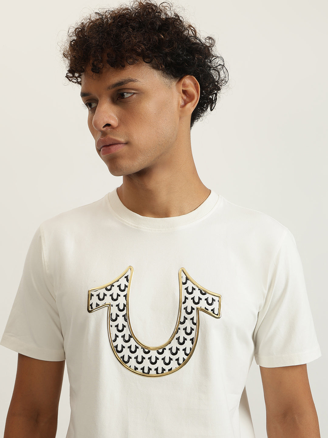 True Religion Men Printed Round Neck Short Sleeves T-Shirt