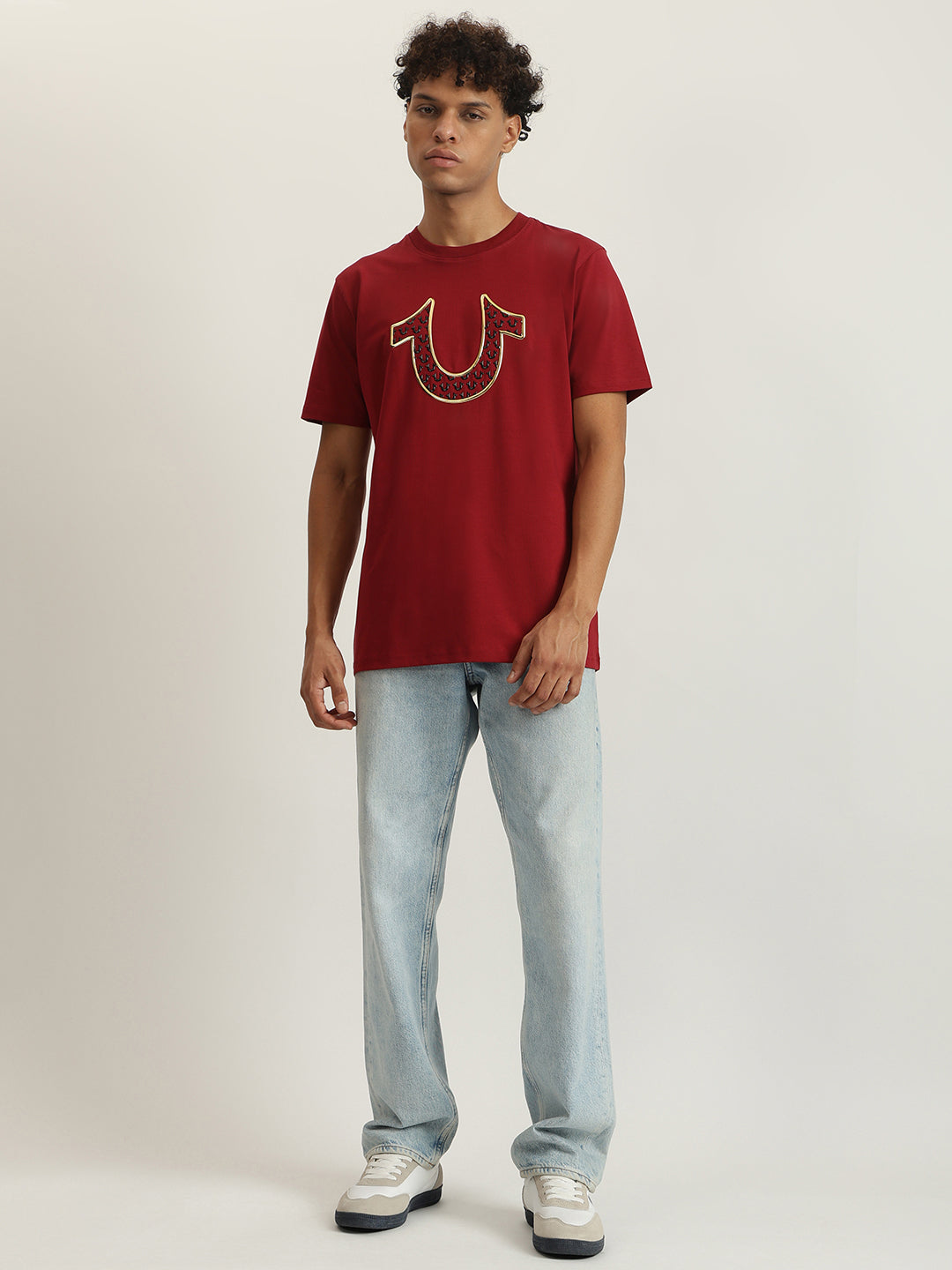 True Religion Men Printed Round Neck Short Sleeves T-Shirt