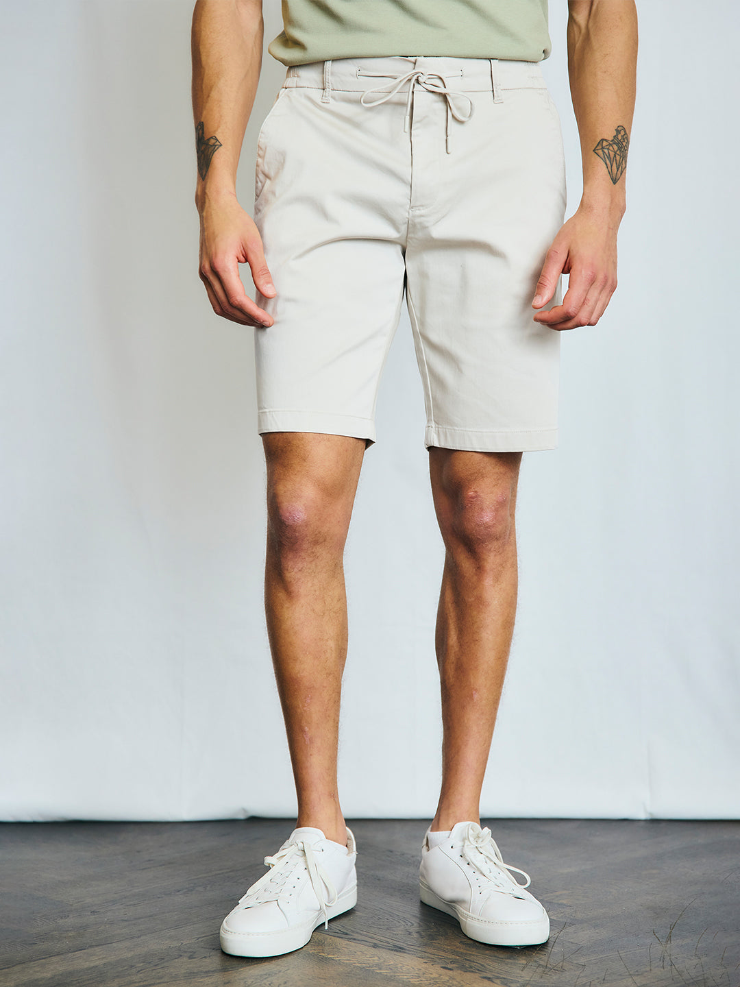 Bruun & Stengade Men Beige Regular Fit Solid Shorts