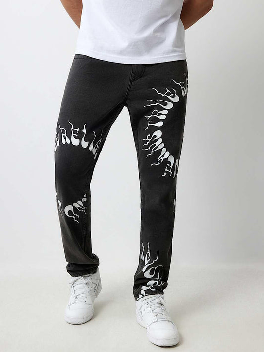 True Religion Men SN Rocco Slim Fit Pure Cotton Mid Rise Jeans