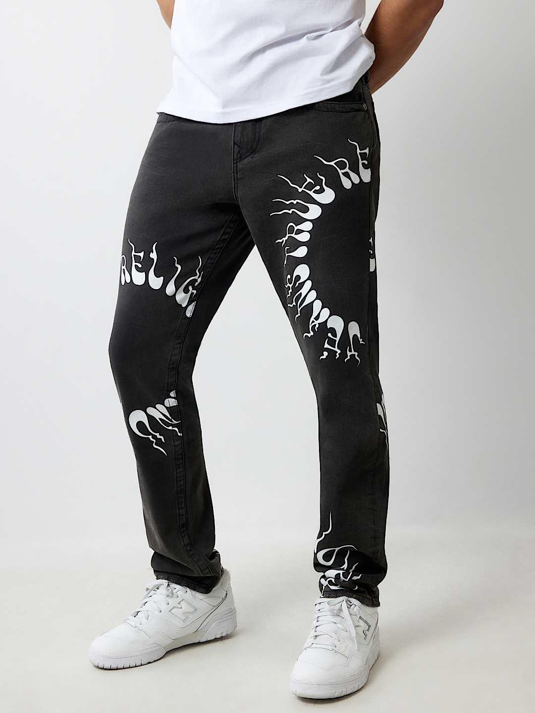 True Religion Men SN Rocco Slim Fit Pure Cotton Mid Rise Jeans