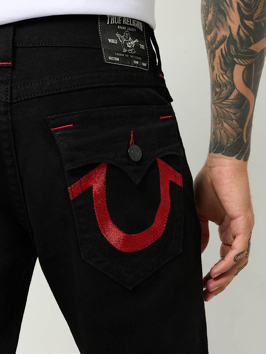 True Religion Men SN Ricky Straight Fit Mid Rise Jeans