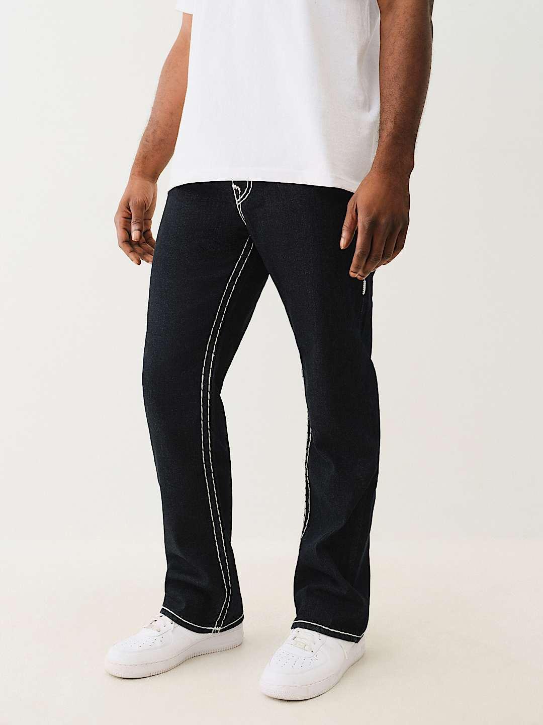 True Religion Men SUPER T Billy Bootcut Fit Dark Wash Jeans