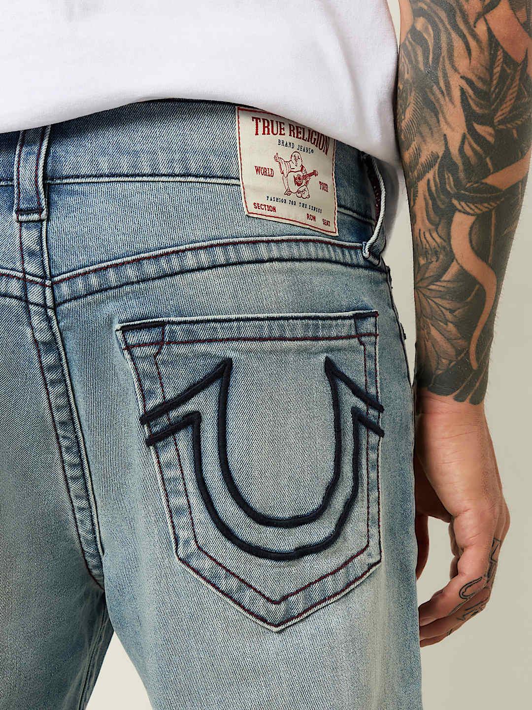 True Religion Men SN Geno Skinny Fit Light Wash Jeans