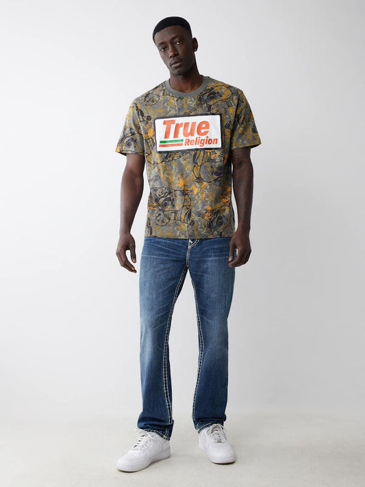 True Religion Men Multi Printed Round Neck TShirt