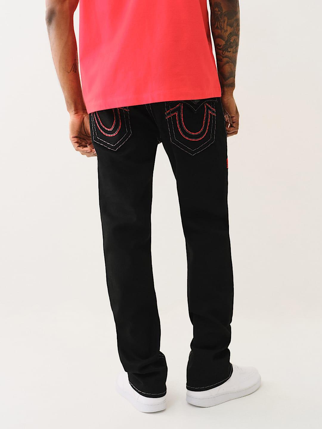 True Religion Men SUPER T Ricky Straight Fit Mid Rise Jeans