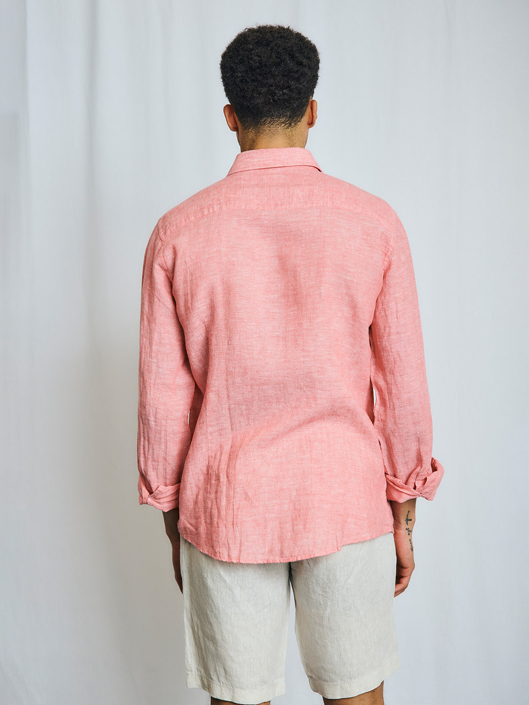 Bruun & Stengade Men Pink Solid Collar Shirt