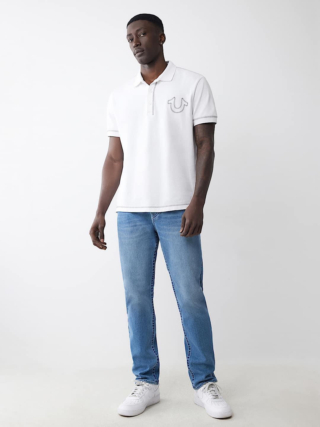 True Religion Men BIG T Geno Skinny Fit Medium Wash Jeans