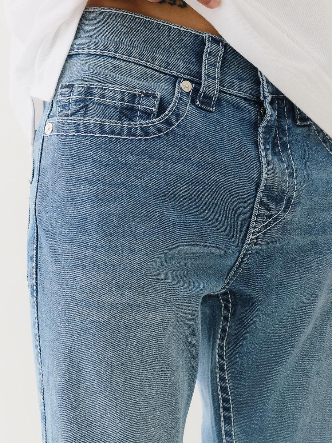 True Religion Men BIG T Rocco Slim Fit Medium Wash Jeans