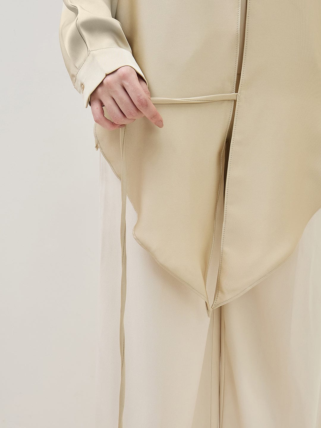 ICONIC Women Beige Kimono Sleeve Top