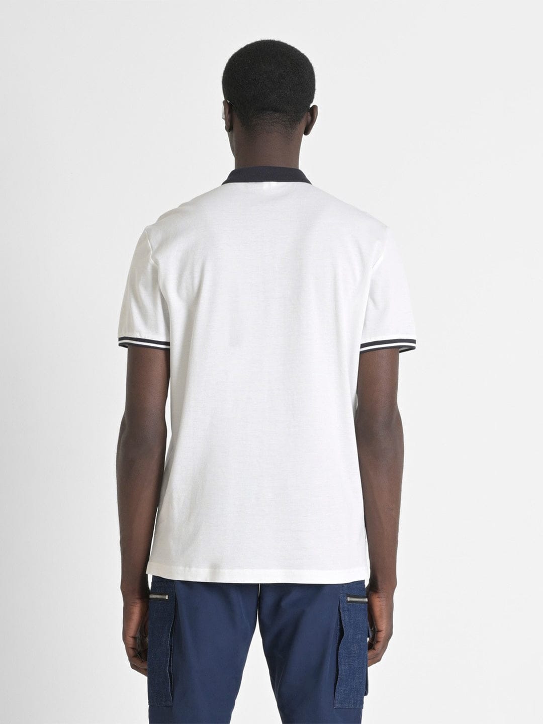 Antony Morato Mens Cream Polo Collar Short Sleeve Solid Tshirt