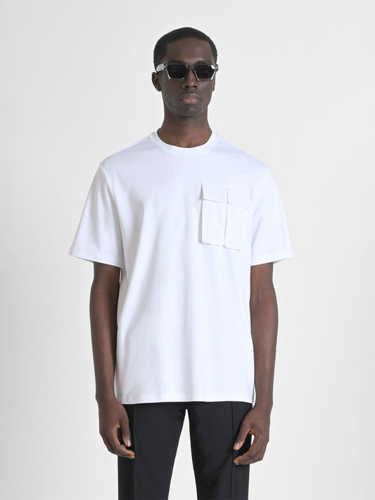 Antony Morato Mens White Round Neck Short Sleeve Solid Tshirt