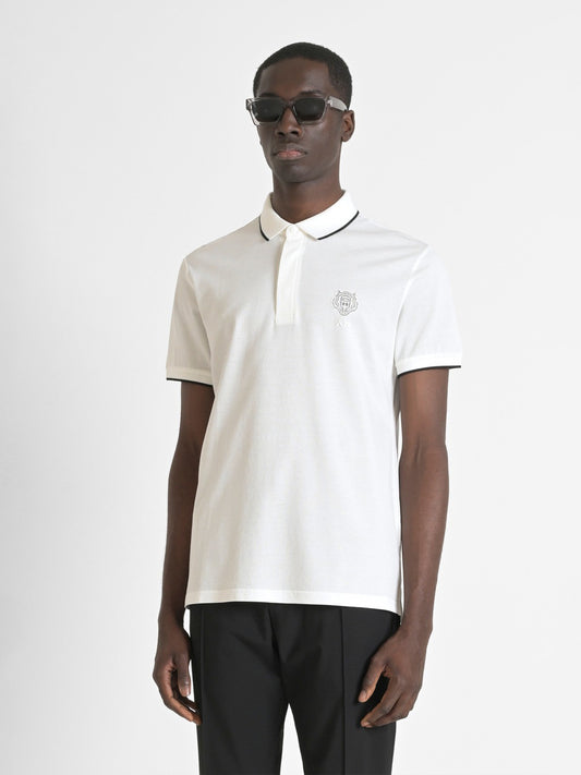 Antony Morato Mens Cream Polo Collar Short Sleeve Solid Tshirt