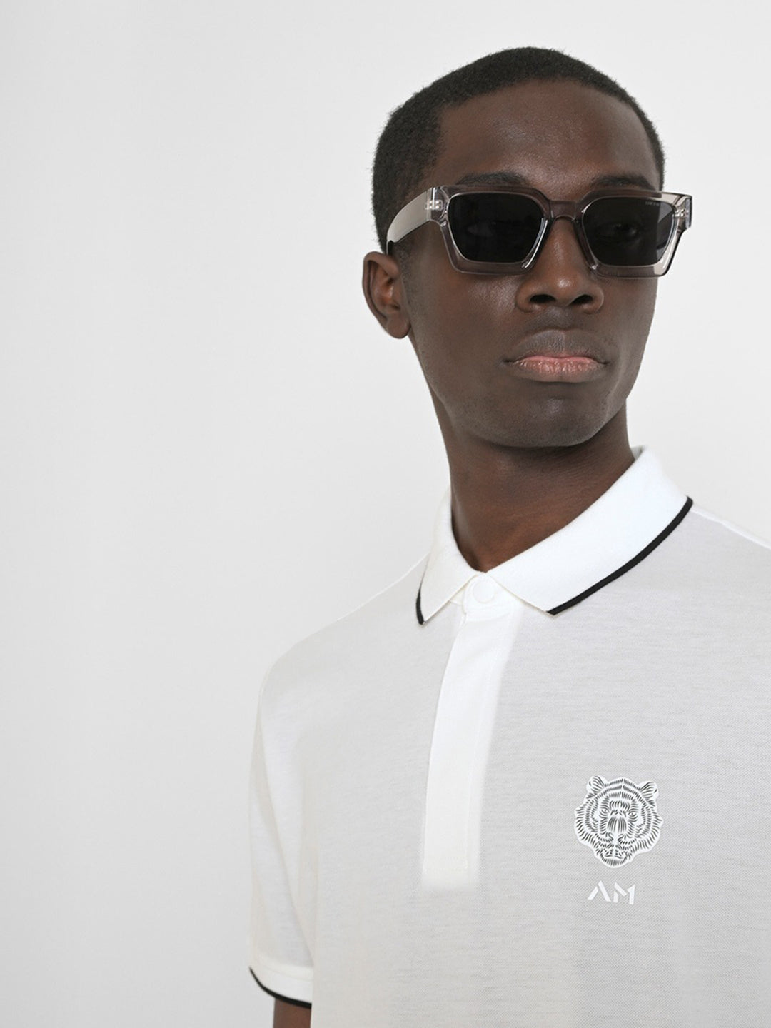 Antony Morato Mens Cream Polo Collar Short Sleeve Solid Tshirt