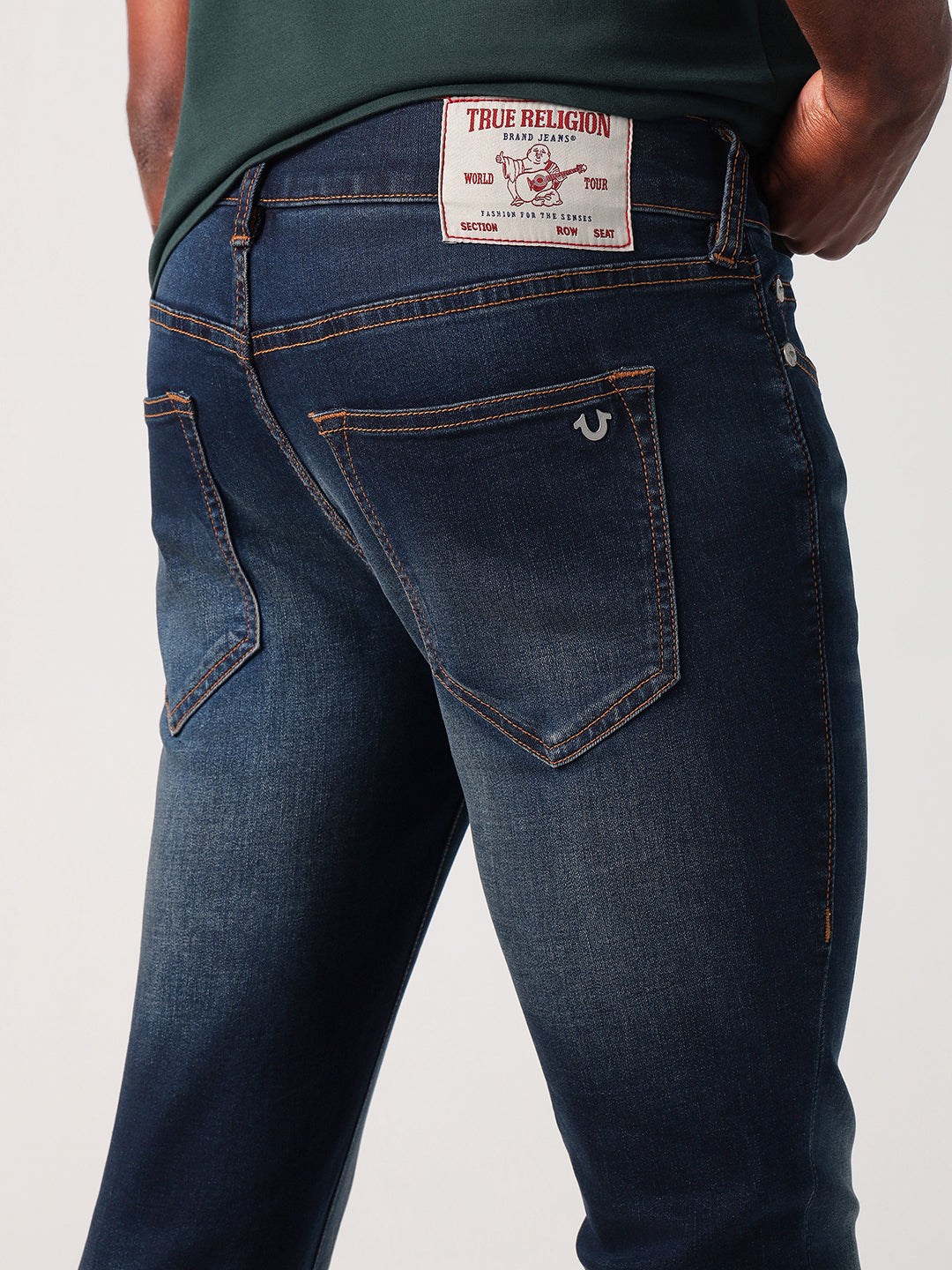 True Religion Men Metal HS Rocco Slim Fit Dark Wash Jeans