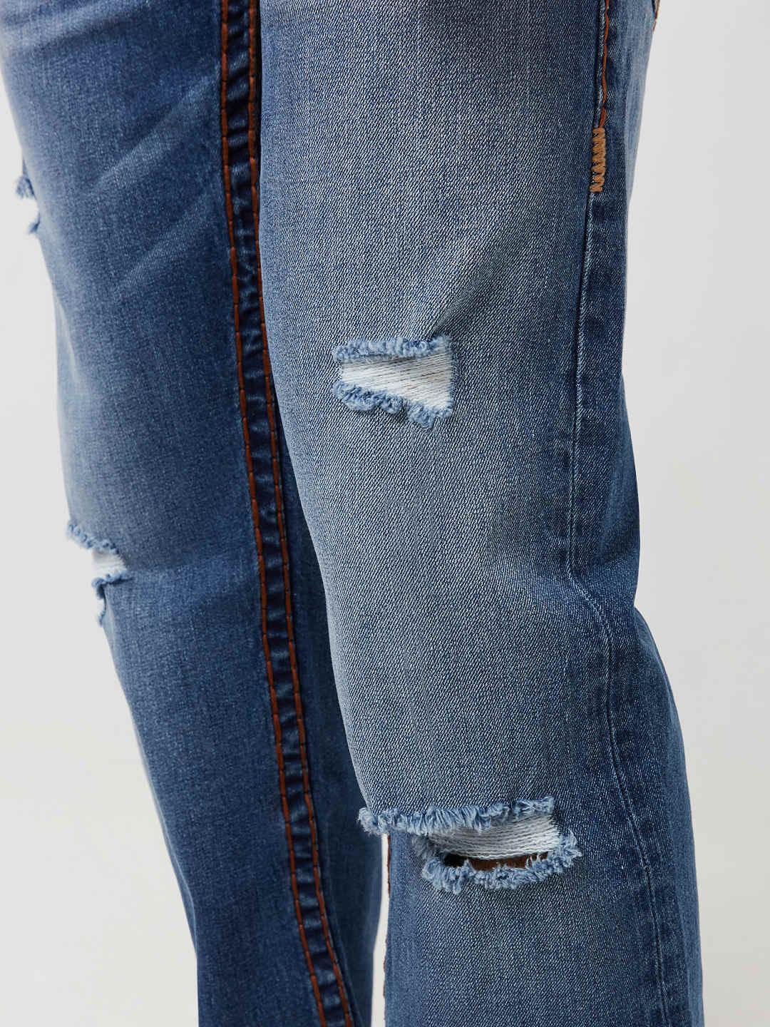 True Religion Men SUPER T Ricky Straight Fit Medium Wash Jeans