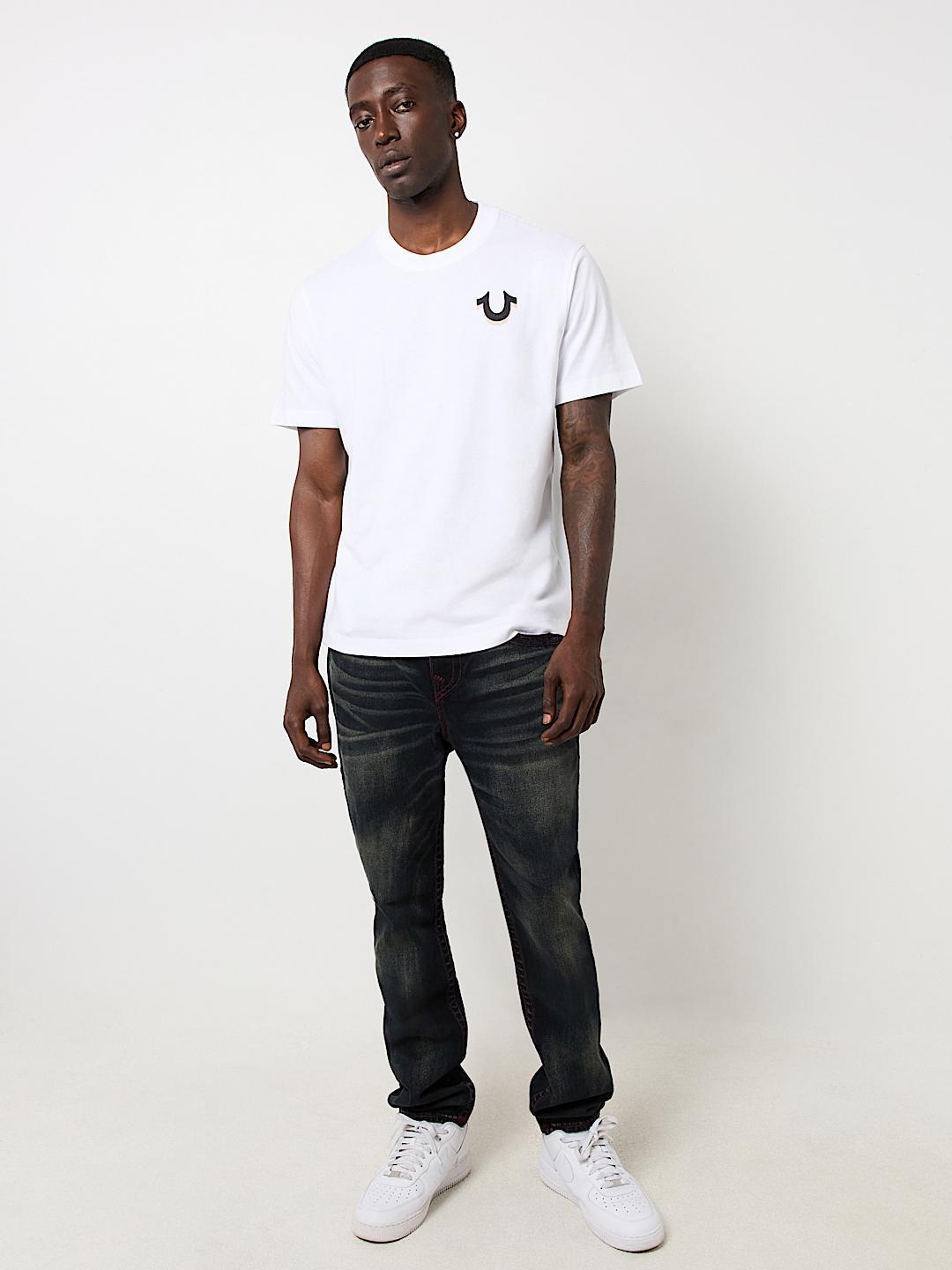 True Religion Men SUPER T Rocco Slim Fit Dark Wash Jeans