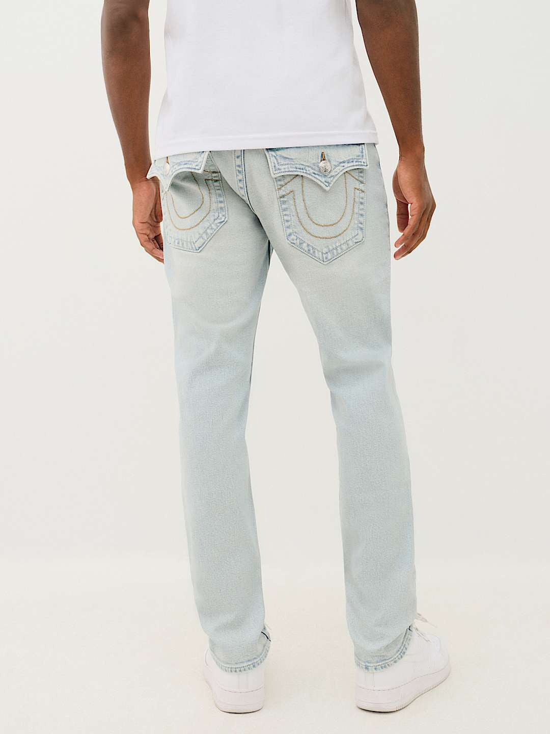 True Religion Men ROCCO SN Lightly Wash Blue Jeans