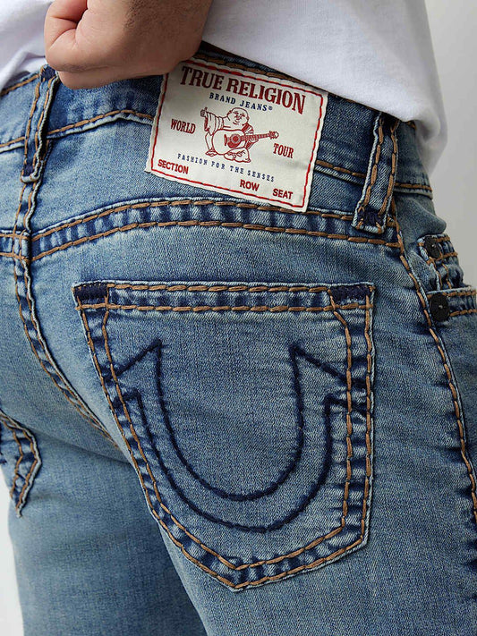 True Religion Men SUPER T Rocco Slim Fit Medium Wash Jeans