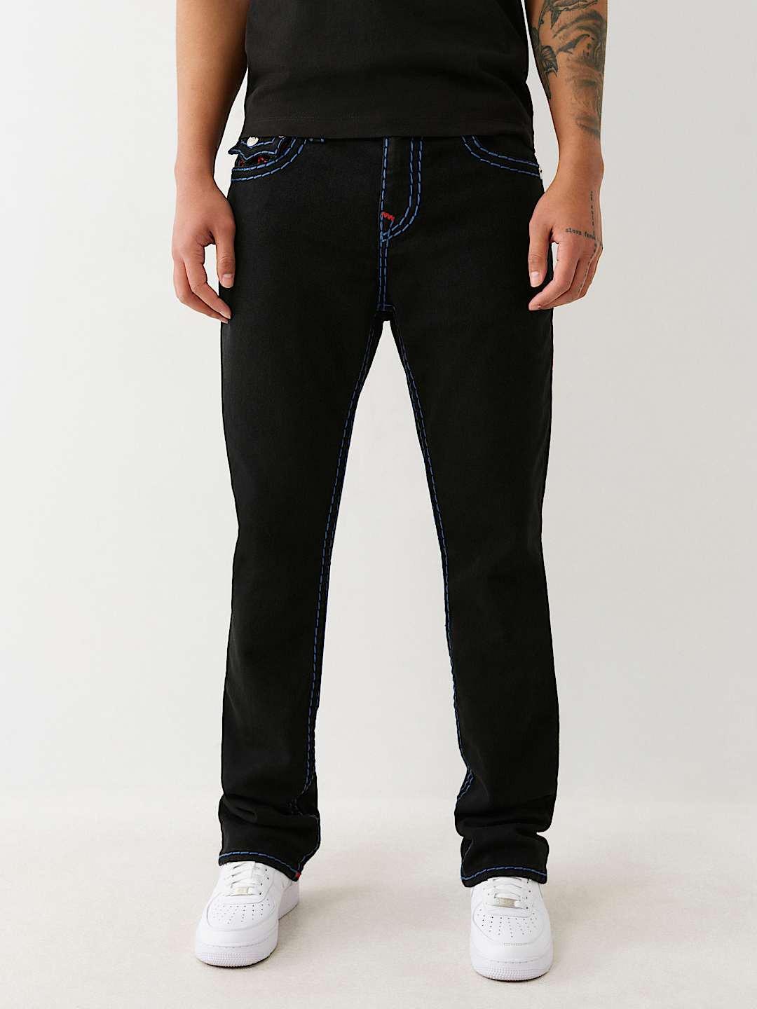 True Religion Men SUPER T Ricky Straight Fit Mid Rise Jeans