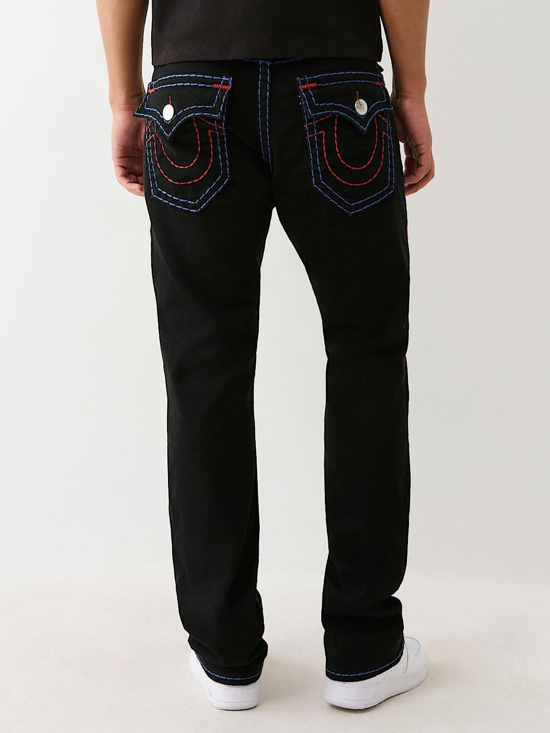 True Religion Men SUPER T Ricky Straight Fit Mid Rise Jeans